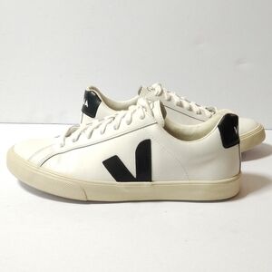 VEJA Esplar Shoes Sneakers Leather White Black Logo Low Top Women’s Size 9